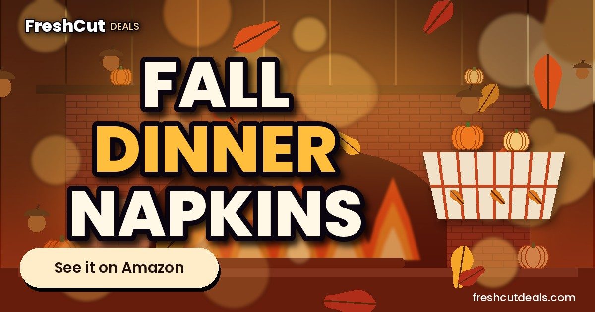 Aunt Martha's Fall Collection Dinner Napkins, Set of 4