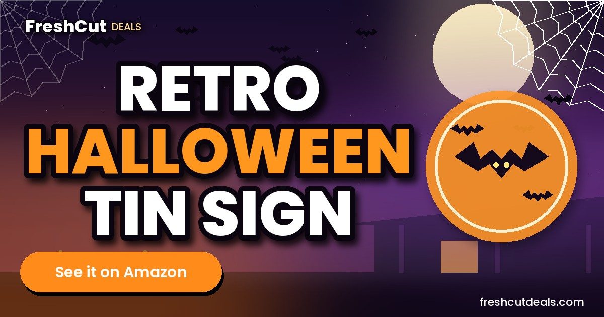 Halloween Decoration Retro Funny Metal Tin Halloween Sign