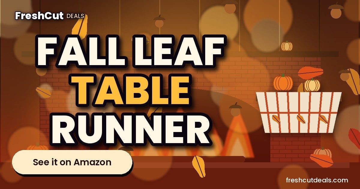 OWENIE Thanksgiving Runner, Fall Leaf Table Runner for Autumn Home Decorations