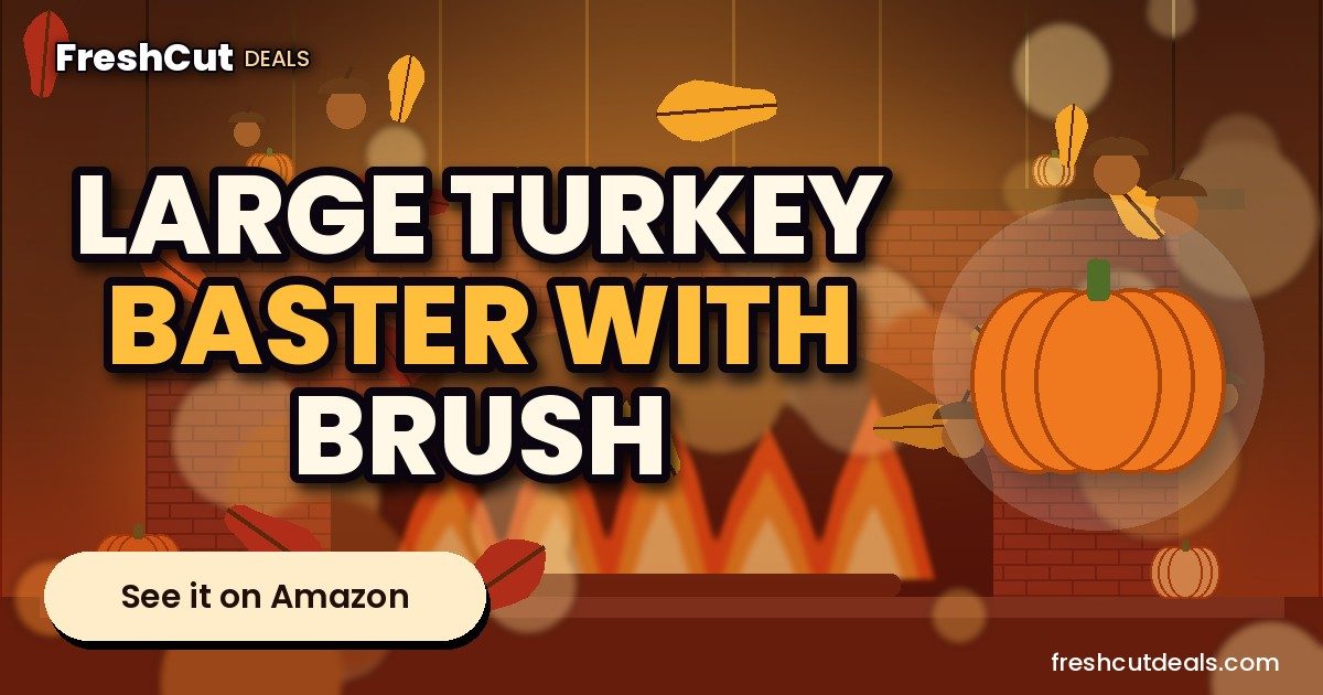 U-Taste Turkey Baster for Cooking, Large Basting Bulb with Brush, Black