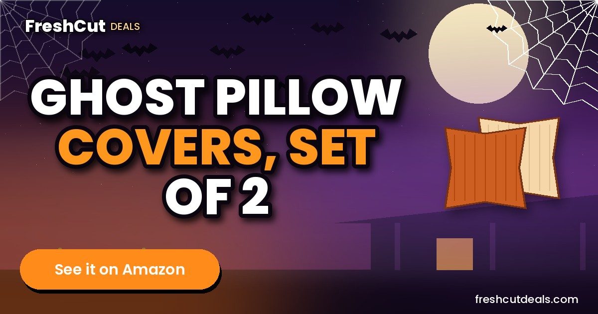 Halloween Pillow Covers 18x18 Set of 2 Beige Ghost Farmhouse Home Decor