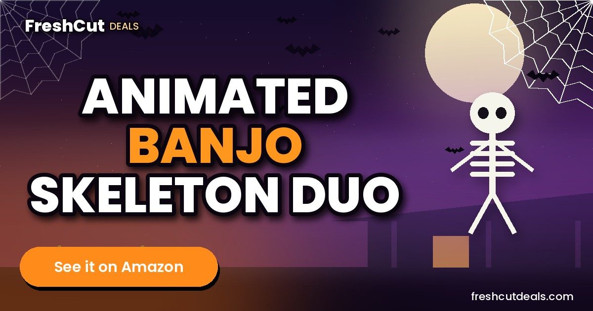 Halloween Animatronics Banjo Skeletons Duo Decorations