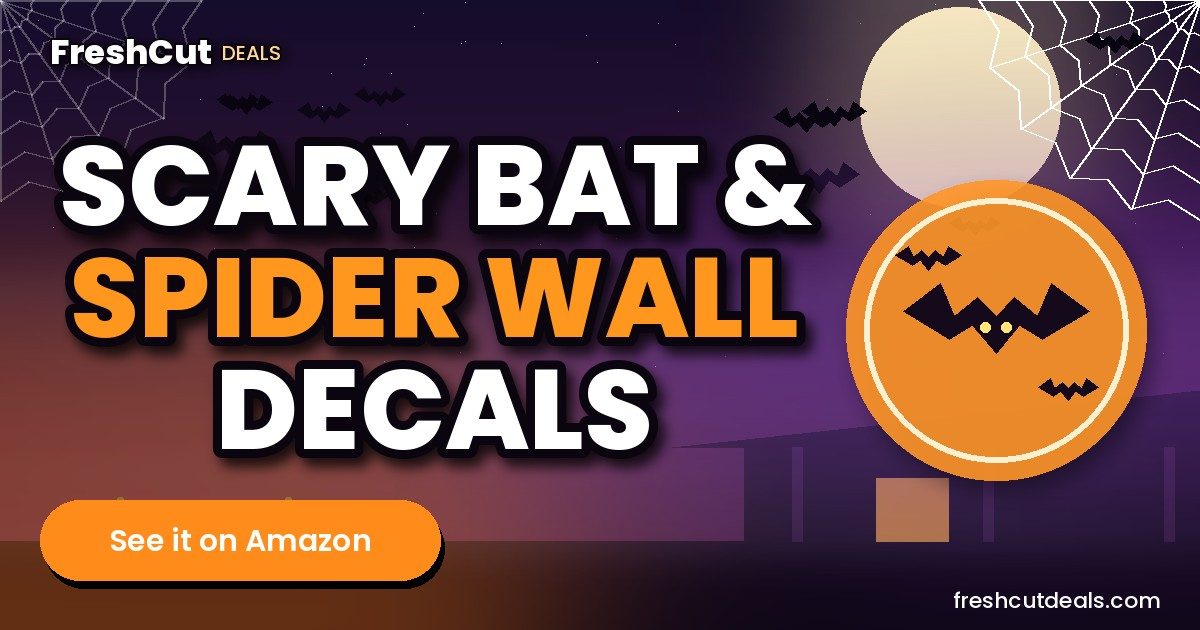 140Pcs Halloween Decor Scary Stickers, Bat and Spider Wall Decals