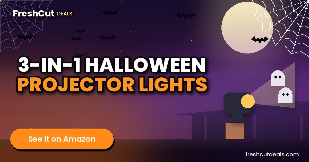 3 in 1 Halloween Projector Lights, Dynamic Halloween Projector Outdoor